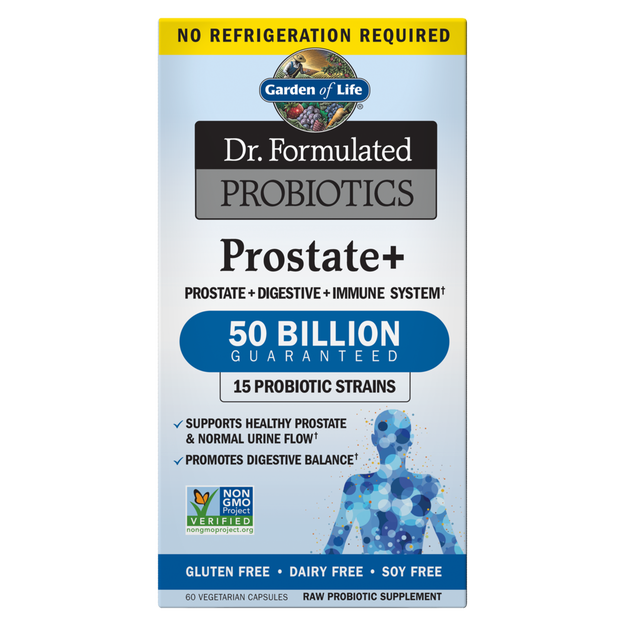 GARDEN OF LIFE  前列腺益生菌 500億 60粒 Dr. Formulated Probiotics Prostate+ Shelf-Stable 60 Capsules