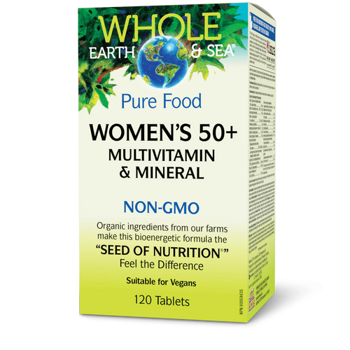 NATURAL FACTORS  WHOLE EARTH & SEA 50歲女士綜合維生素+礦物質 120錠 NATURAL FACTORS Women’s 50+ Multivitamin & Mineral 120 Table