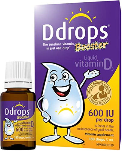 Ddrops 幼兒及成人液體維生素D3補充劑  600IU 180滴 BOOSTER 600IU 180 DROPS