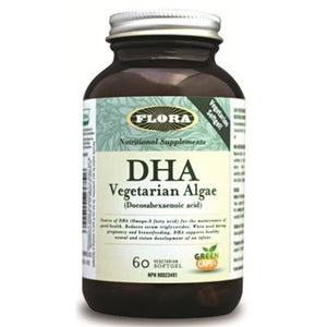 FLORA 藻類DHA  60粒素食膠囊  DHA VEGETARIAN ALGAE 250 MG 60 VCAPSULES