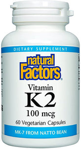 Natural Factors維生素 K2 100 微亳克 60粒素食膠囊