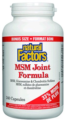 Natural Factors MSM 關節配方 240 粒膠囊