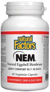 Natural Factors NEM®天然蛋殼膜膠囊  500毫克 30粒 (素食者可緩解關節疼痛)