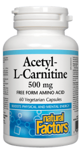 Natural Factors 乙醯-左旋肉鹼 ( Acetyl-L-Carnitine ) 素食膠囊 500毫克 60粒