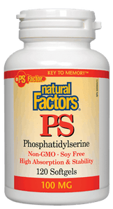 Natural Factors 磷脂絲胺酸(PS)軟膠囊 100毫克 120粒