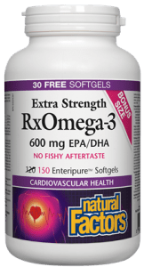 Natural Factors RxOmega-3 高含量魚油軟膠囊 600亳克120粒