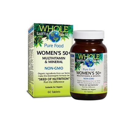 NATURAL FACTORS  WHOLE EARTH & SEA 50歲女士綜合維生素+礦物質 60錠 NATURAL FACTORS Women’s 50+ Multivitamin & Mineral 60 Table